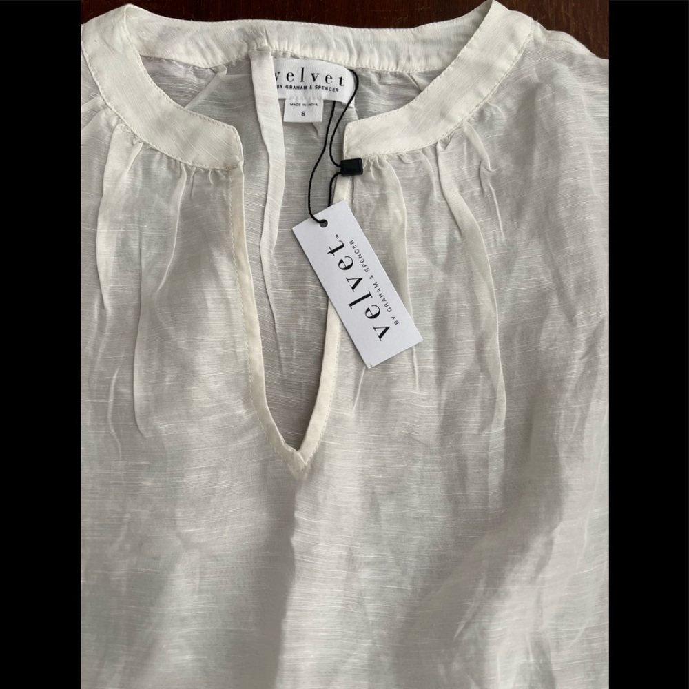 Millay Schifflie Lace  Blouse by Velvet